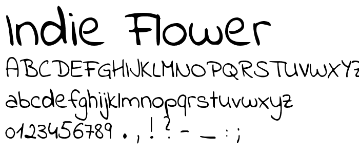 Indie Flower font